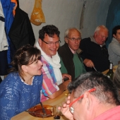 Déjeuner dans la poudrière : JP Brix, P Gosselin et son épouse