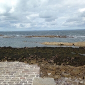La digue ouest à marée basse