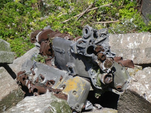 Moteur de messerchmidt 109 sur l'île du large