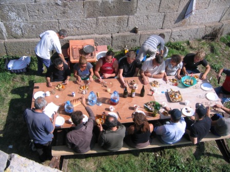 Repas de chantier en septembre 2010 