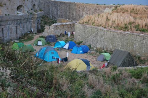 Zone de campement de chantier