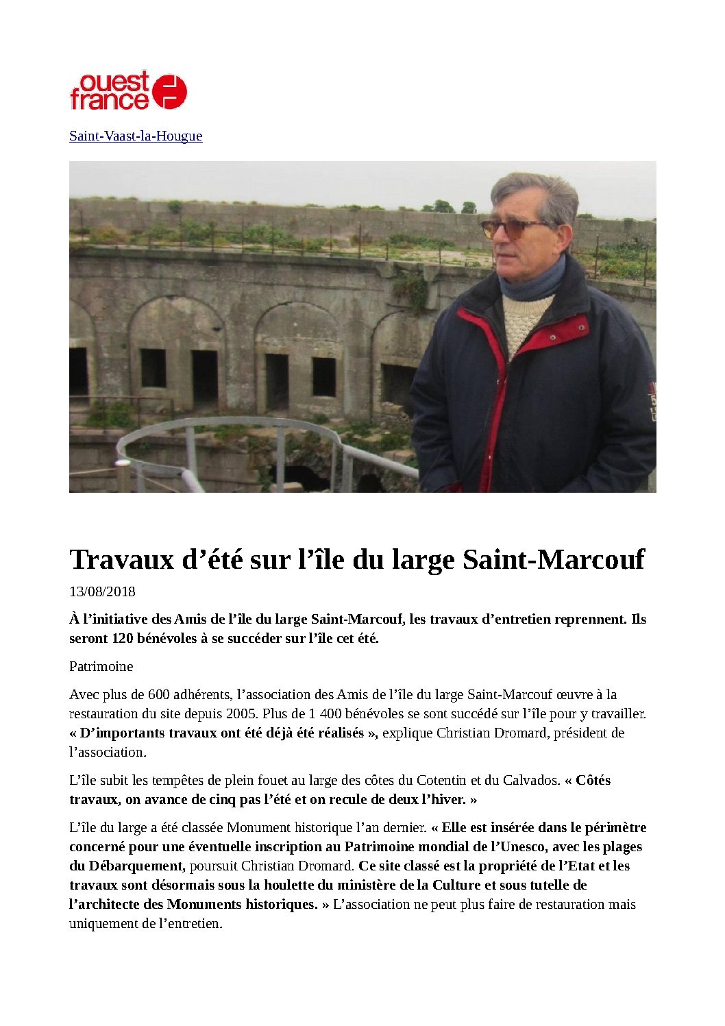 Les amis de l'île du large Saint-Marcouf