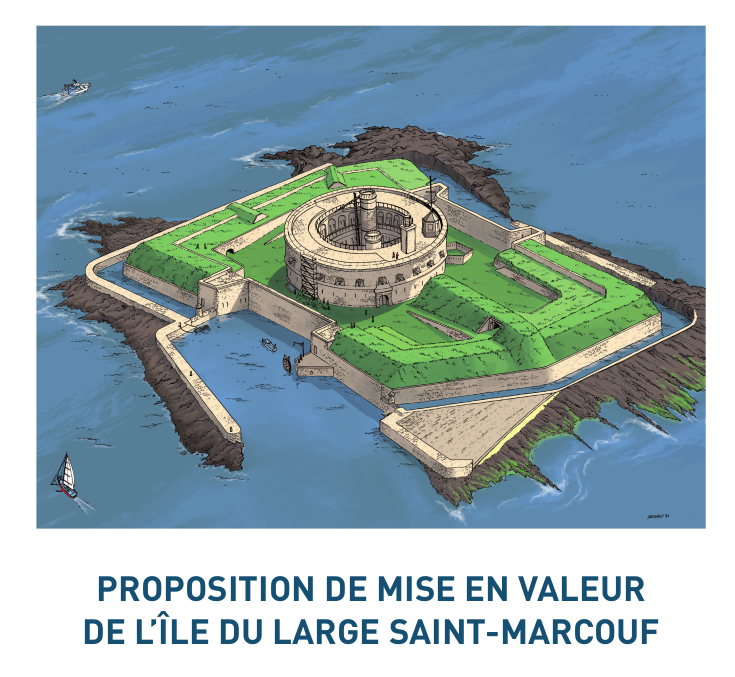 Page de garde du projet de mise en valeur de l’île du large Saint-Marcouf