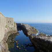 vue de la douve sud sur l'ile du large saint marcouf
